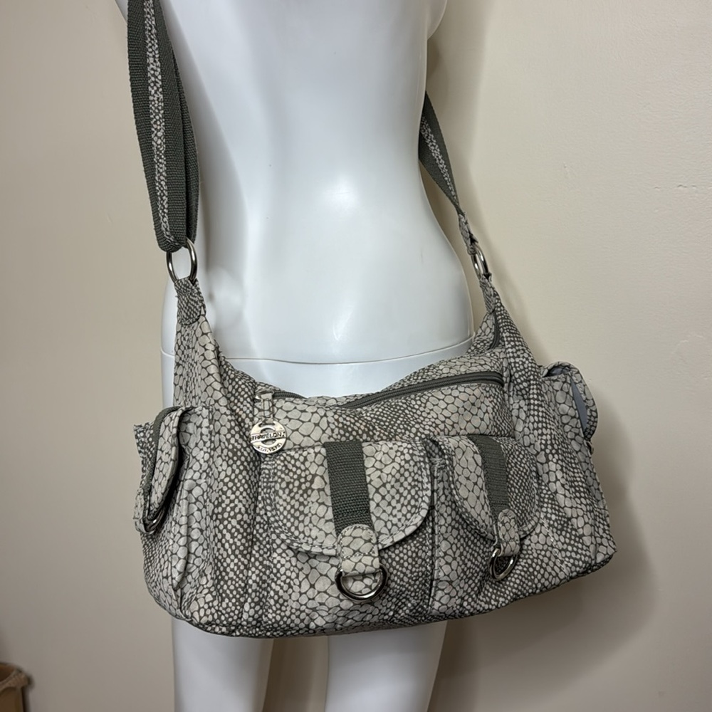 Travelon crossbody or shoulder bag purse scale animal print